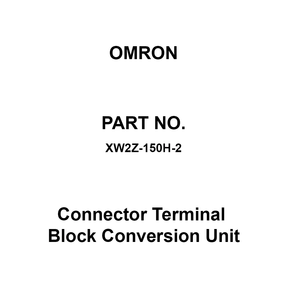 Omron Connector Terminal Block Conversion Unit AC 125, DC 24 V Rated Voltage, XW2Z-150H-2