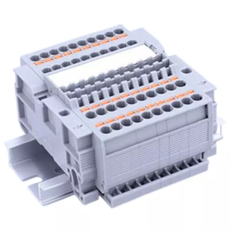 Toyo Giken Assembly Terminal Block 500 V Spring Lock 6, 9, 13, 17, 24 A 1 Stage 4.2 mm Spacing, VTXL-2/4-105P