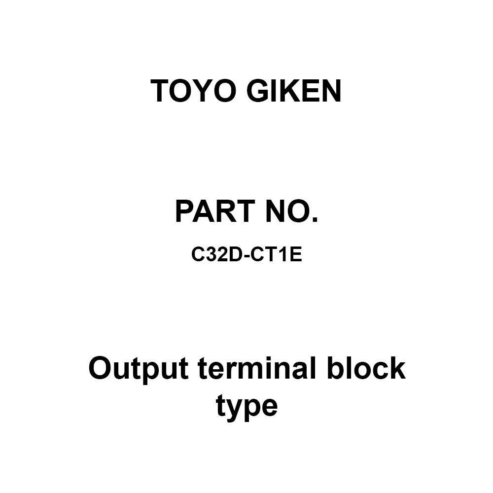 Toyo Giken Output Terminal Block Type e-CON 32 Points Per Common, C32D-CT1E