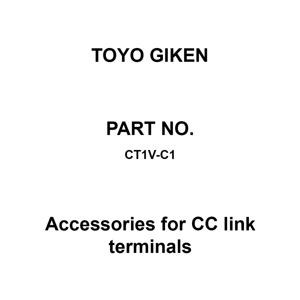 Toyo Giken Accessories for CC Link Terminals PC Smoke For 16 Points, CT1V-C1