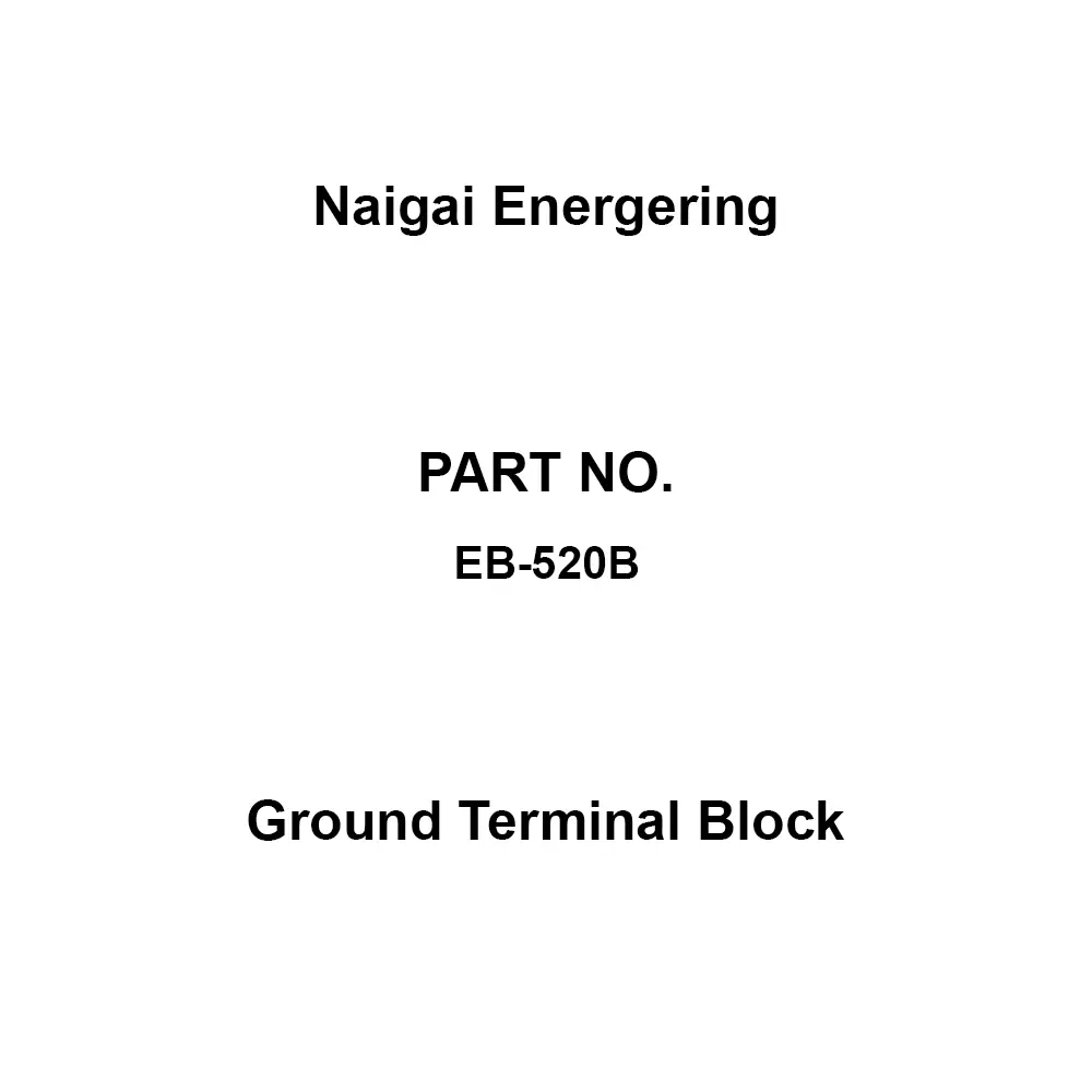 Naigai Energering Ground Terminal Block Copper Material Nickel plating Painting, EB-520B