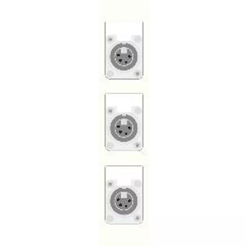 Canare Electric Terminal Board Plate XLR White, CSW-TP3-4X1DT-W
