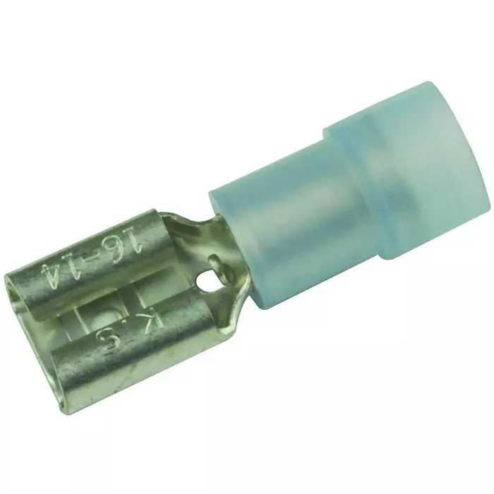 MULTICOMP PRO Quick Disconnect Crimp Terminals TERMINAL, FEMALE DISCONNECT, 0.25IN BLUE, MC29410 (Pack of 100)