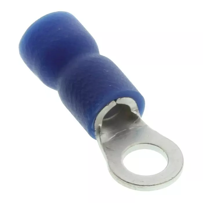 MULTICOMP PRO Ring Crimp Terminals CRIMP TERMINAL, RING, 3.7MM, BLUE, PK100, RVES2-3.7 (Pack of 100)