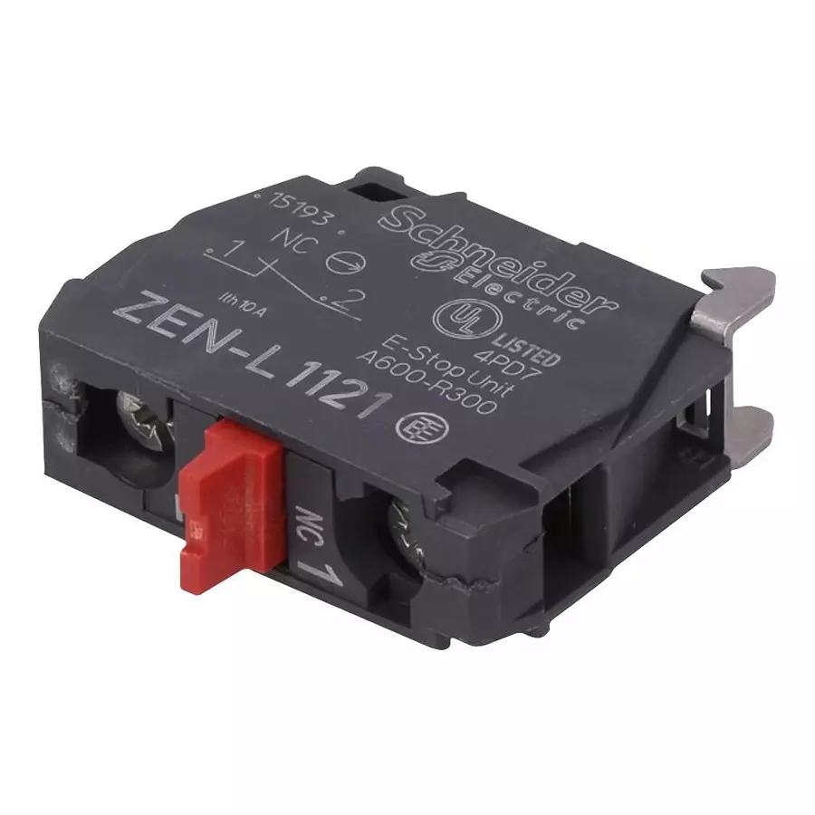 SCHNEIDER ELECTRIC Switch Contact Blocks CONTACT BLOCK, 1NC, SCREW, ZENL1121