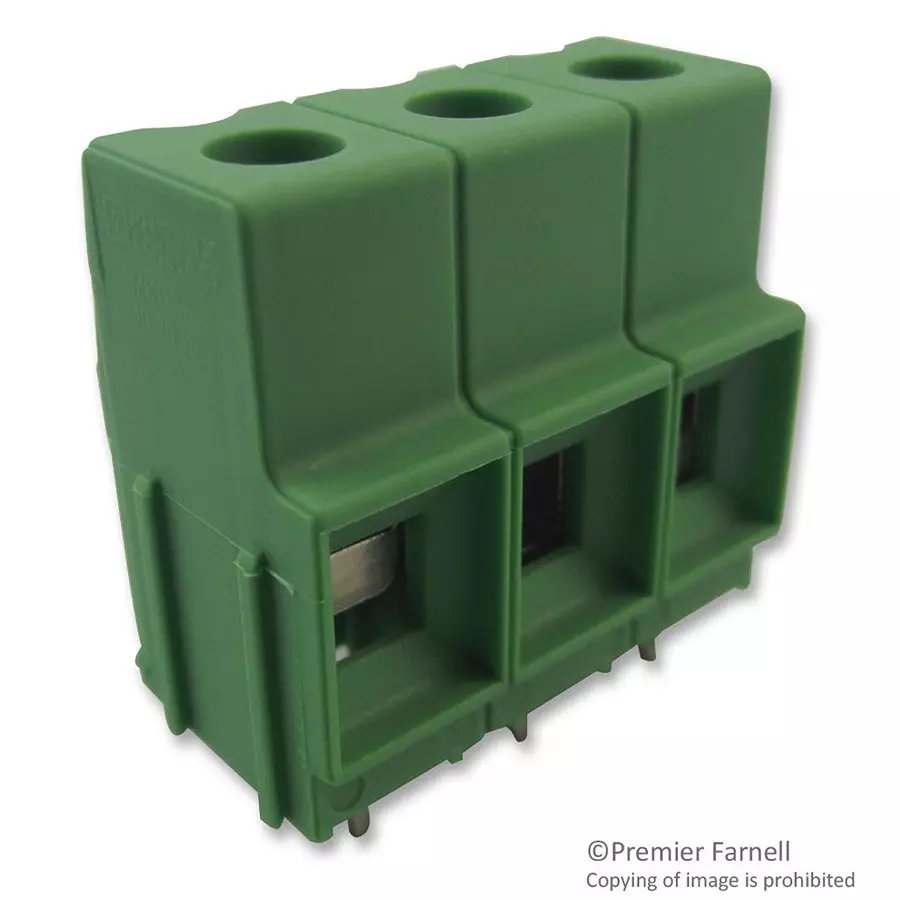 Phoenix Contact Wire-To-Board Terminal Blocks TERMINAL BLOCK, WIRE TO BRD, 3POS, 6AWG, MKDSP 10N/ 3-10,16