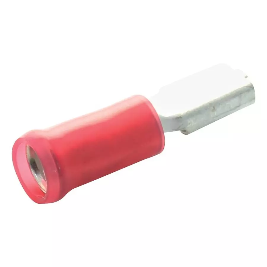 AMP - TE CONNECTIVITY CRIMP TERMINAL, FEMALE, 2.8MM, RED, 165566-1 (Pack 10)