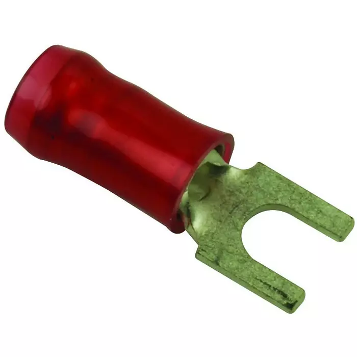 AMP - TE CONNECTIVITY TERMINAL, SPADE/FORK, #4, CRIMP, RED, 327717.