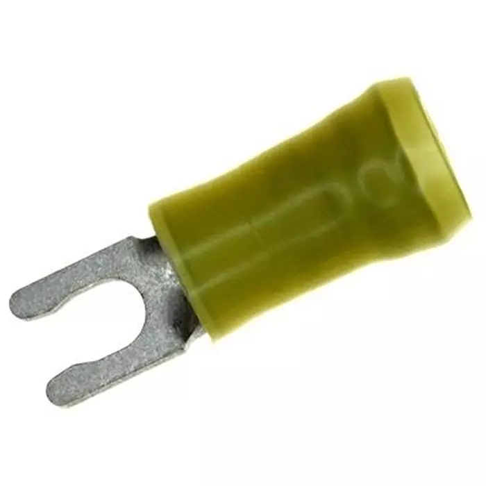 AMP - TE CONNECTIVITY TERMINAL, SPADE/FORK, #6, CRIMP, YELLOW, 52941-1