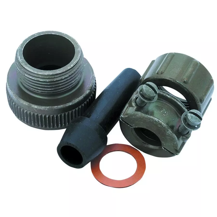 AMPHENOL INDUSTRIAL CABLE CLAMP, SIZE 20/22, ZINC ALLOY, 97-67-22-12