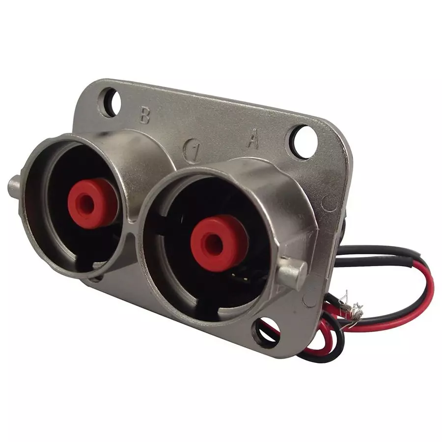 AMPHENOL INDUSTRIAL CONNECTOR, RECTNGLR, RCPT, 2POS, PANEL, PL082X-301-10D8