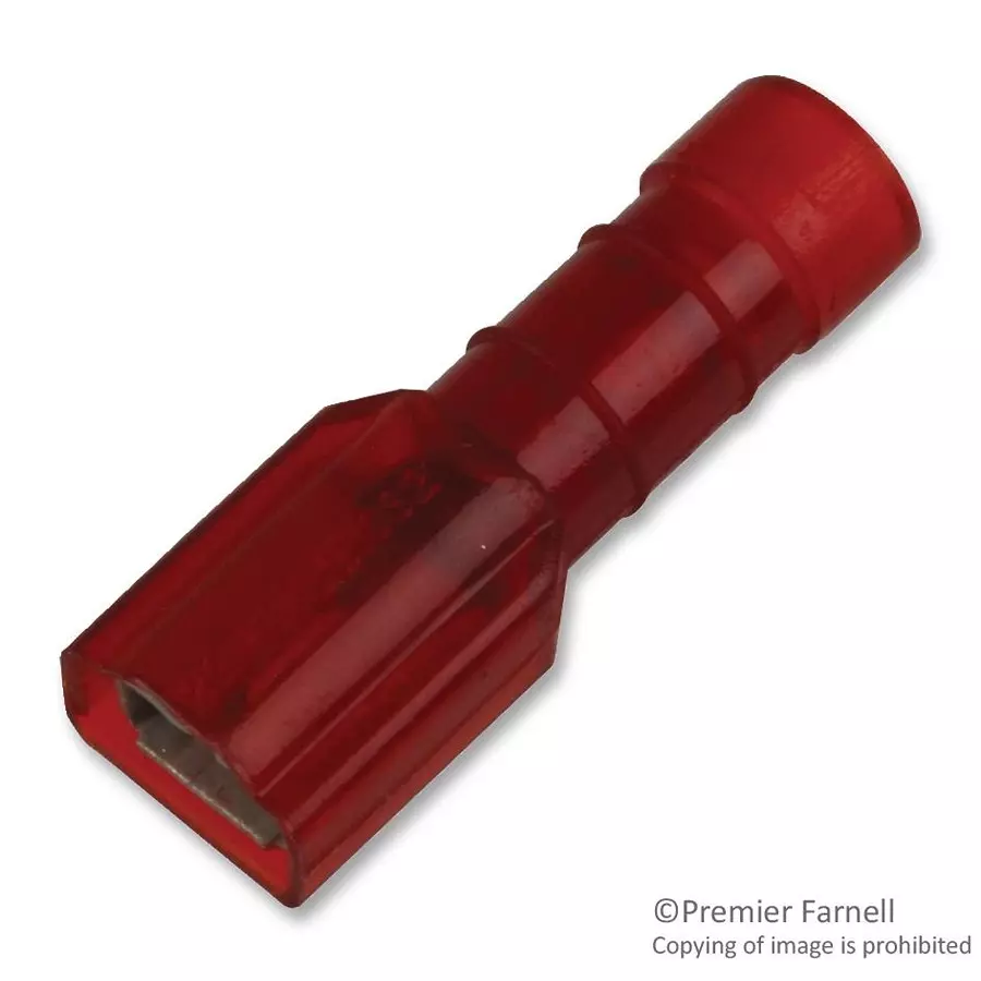 ABB - THOMAS & BETTS TERMINAL, FEMALE DISCONNECT, 0.187IN RED, 18RAD-18377 (Pack of 100)