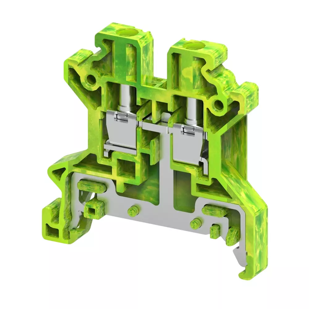 Connectwell Ground/Earth Terminal Block 4 mm² Polyamide Green & Yellow, CTSG4