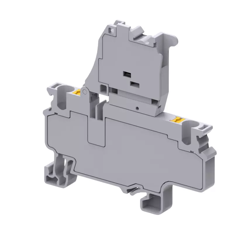 Connectwell Push-In Fuse Terminal Block 4 mm² 10 A 1000 V Grey, CPF4N