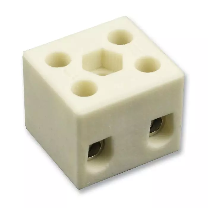 HYLEC Terminal Block, Pwr Dist., 2Pos, Ceramic, DESTB-0402 (Pack of 5 Pcs)