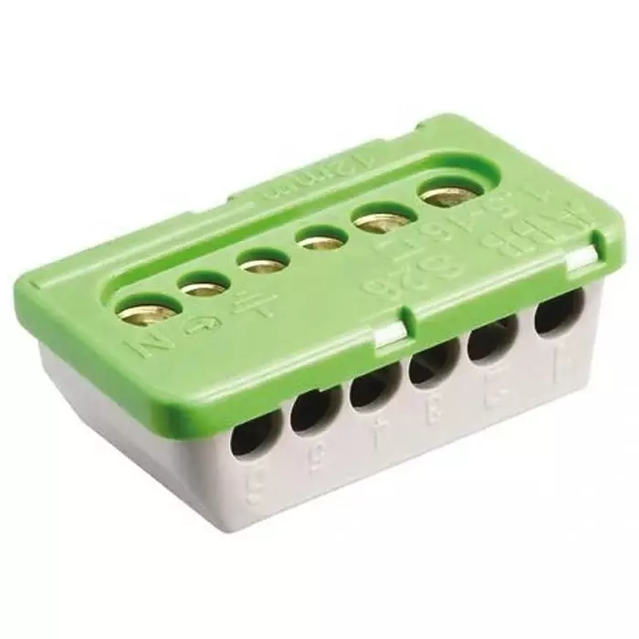 ENTRELEC - TE CONNECTIVITY MISTRAL65 Series Non-Fused Terminal Block, 6-Way, 100A, 6 mm², 16 mm² Wire, Screw Termination, 1SPE007715F0741