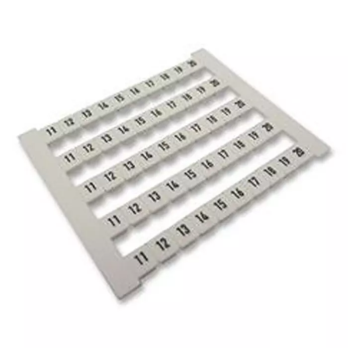 WEIDMULLER Terminal Block Marker, 11 To 20, 5 mm, 0523060011 (Pack of 50)