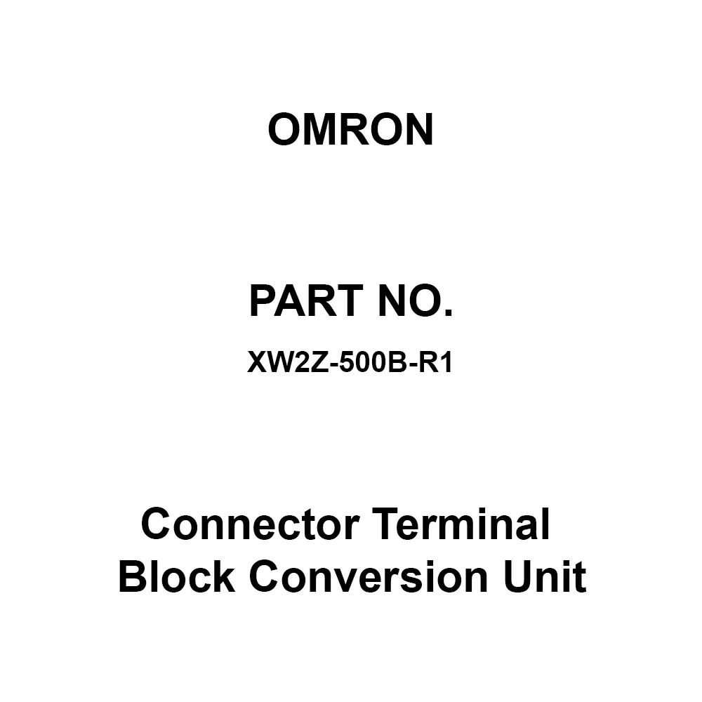 Omron Connector Terminal Block Conversion Unit AC 125, DC 24 V Rated Voltage, XW2Z-500B-R1