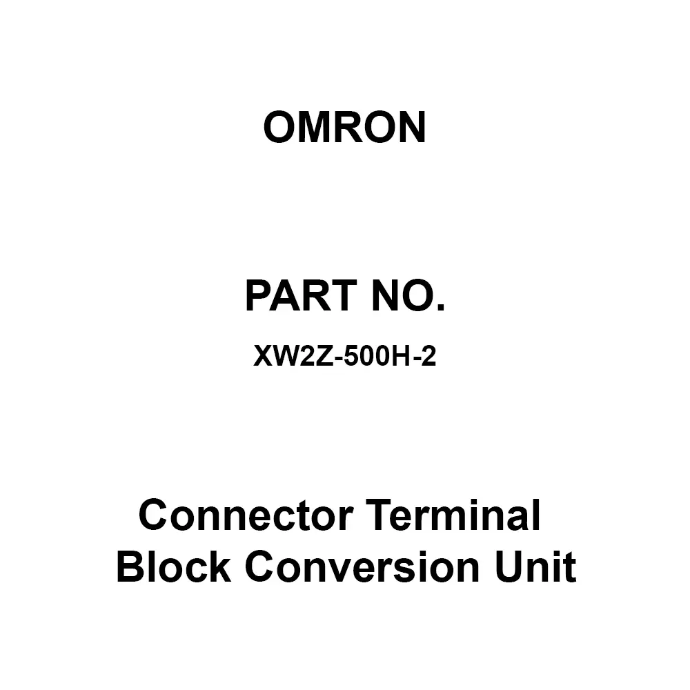 Omron Connector Terminal Block Conversion Unit AC 125, DC 24 V Rated Voltage, XW2Z-500H-2