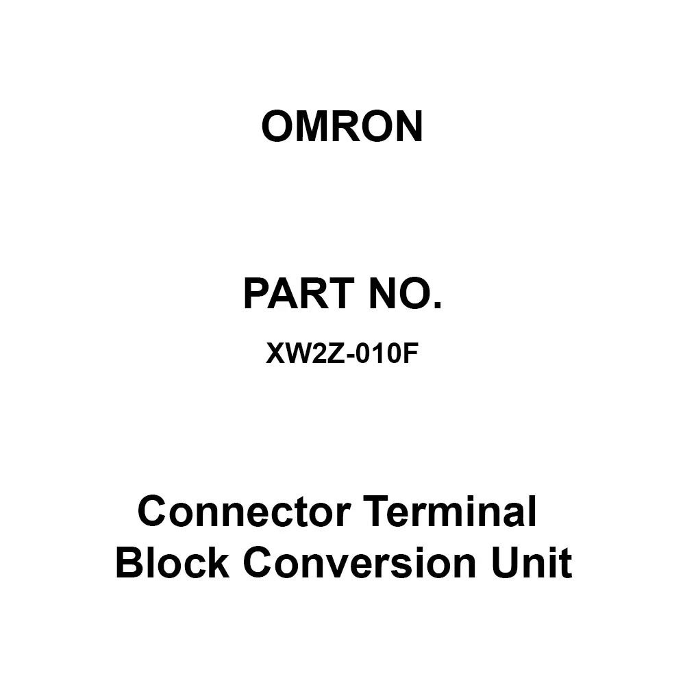 Omron Connector Terminal Block Conversion Unit AC 125, DC 24 V Rated Voltage, XW2Z-010F