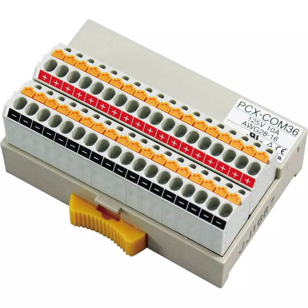 Toyo Giken Common Connector Terminal PCX-COM Series 125 V AC/DC Screwless 36 Pole, PCX-COM36