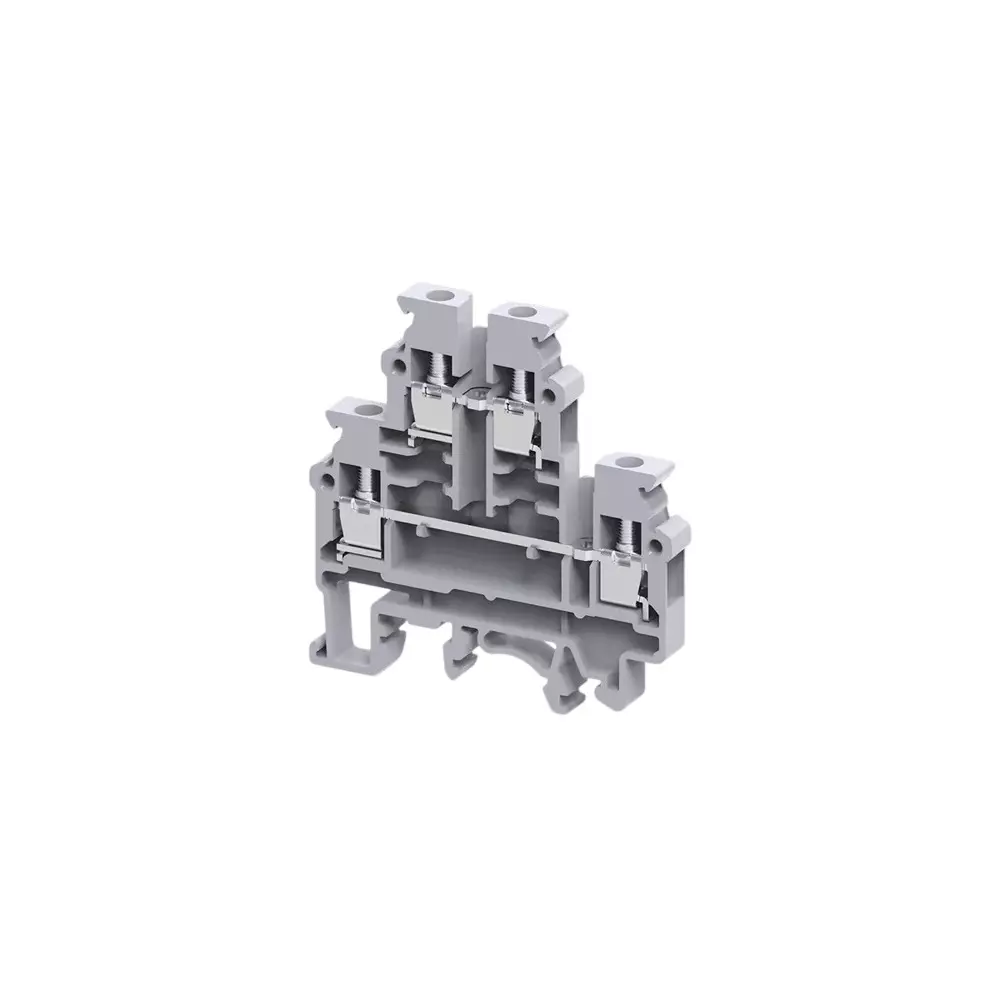 Connectwell Multiple Level Terminal Block 4 mm² Wire Size 2 Level DIN Rail Mount Polyamide 4 Connection Brown, CDL4UNBR