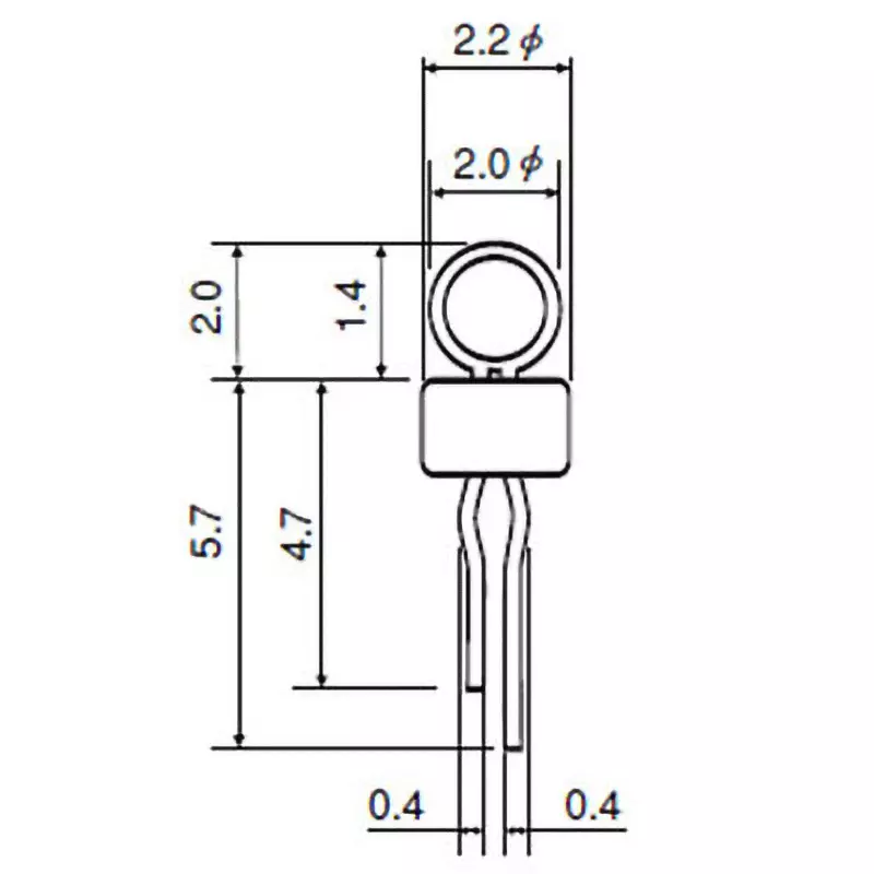 Sunhayato Oscilloscope Check Terminal Nickel base gold plating Finish Type (PCB) 0.8 mm Hole Diameter, SLC-3-G-P (Pack of 20)