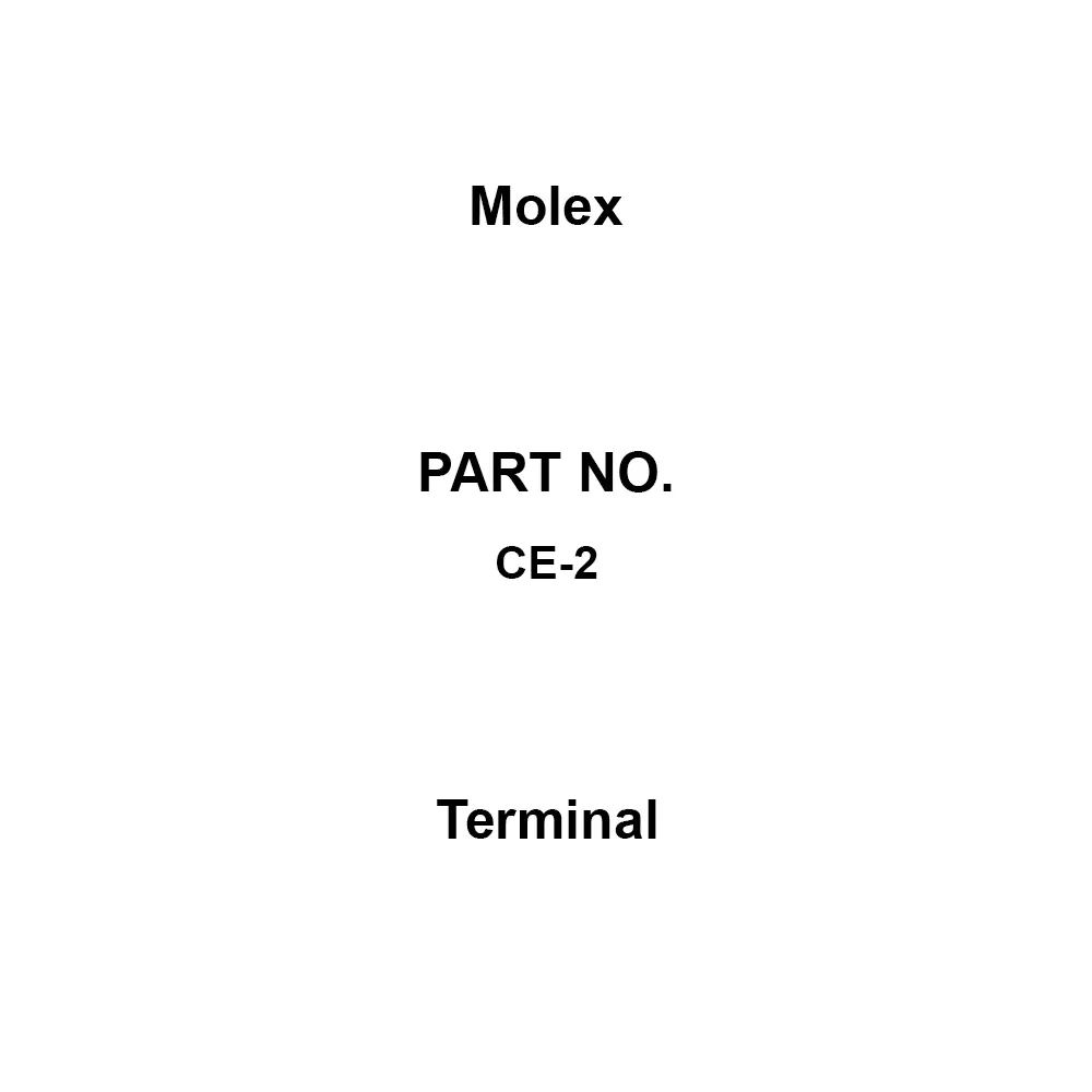 Molex Terminal 300 V Rated Voltage 5.6 A Rated Current 18 Applicable Wire Range Awg, CE-2