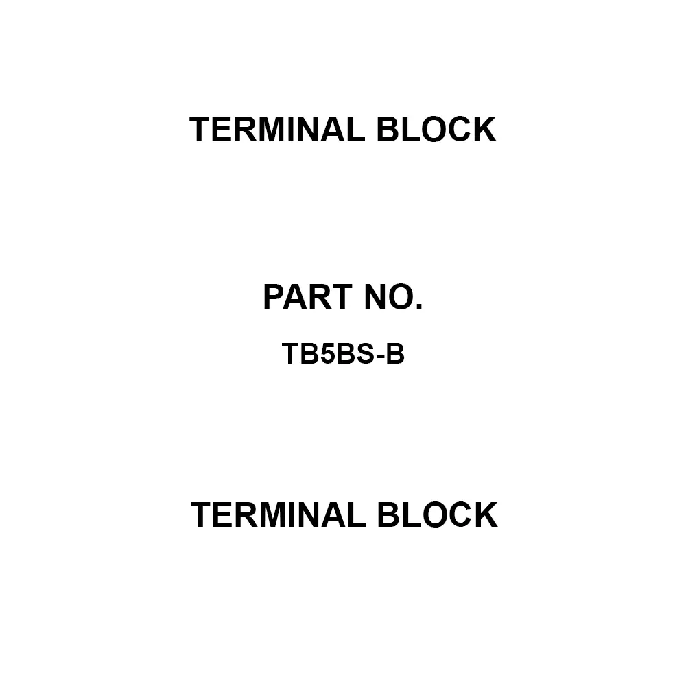 Taiwa Electric Industry Terminal Block 300 Amp Rated Current Black, TB5BS-B