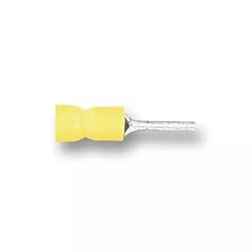 MULTICOMP PRO Blade Crimp Terminals CRIMP TERMINAL, PIN, YELLOW, PK100, PTVE6-13 (Pack of 100)