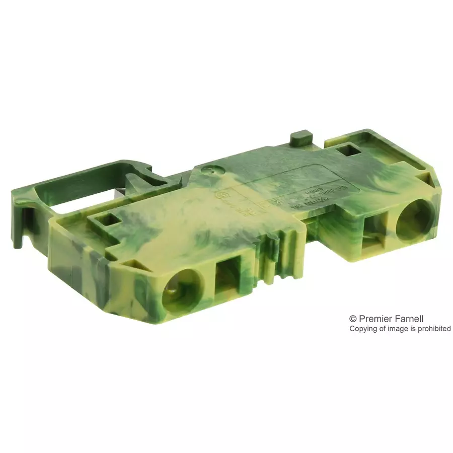 Wago TERMINAL BLOCK, DIN RAIL, 2POS, 8AWG, 284-907