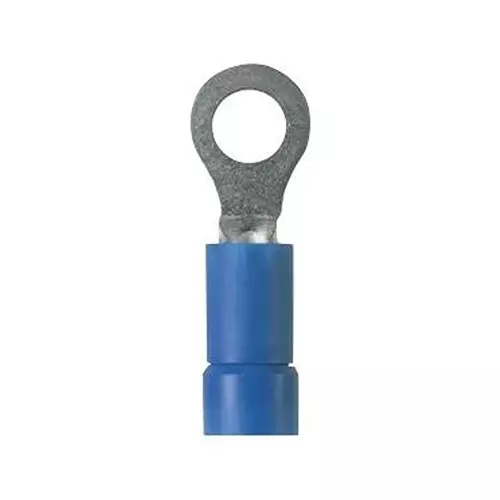PANDUIT Ring Crimp Terminals TERMINAL, RING TONGUE, #6, 14AWG, BLUE, PV14-6RN-M (Pack of 5)