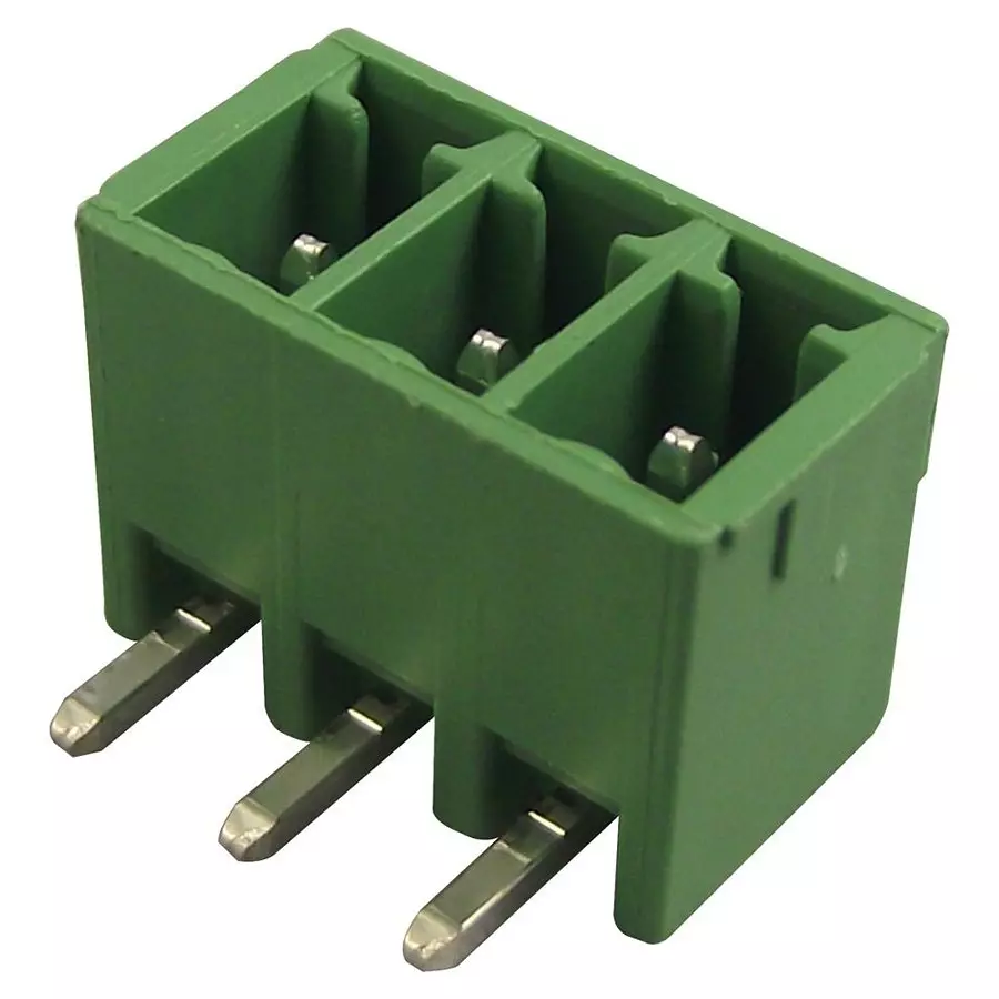 Phoenix Contact Pluggable Terminal Block Headers & Sockets HEADER, THT, RIGHT ANGLE, 3.81MM, 3WAY, MC 1,5/ 3-G-3,81