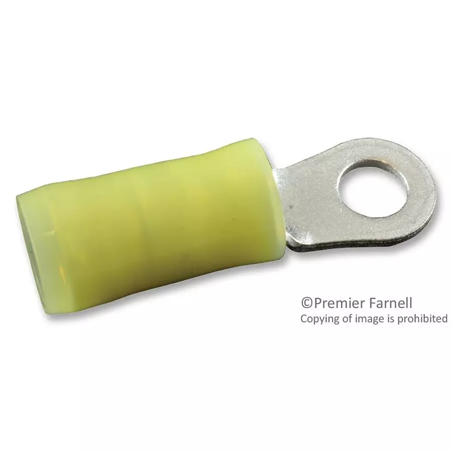AMP - TE CONNECTIVITY TERMINAL, RING TONGUE, #8, CRIMP, YELLOW, 324915.