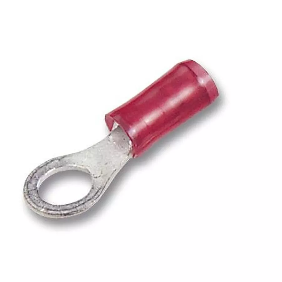 AMP - TE CONNECTIVITY TERMINAL, CRIMP, RING, M5, 22-16AWG, RED, 130008 (Pack 10)