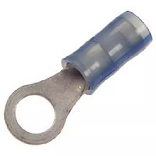 AMP - TE CONNECTIVITY TERMINAL, RING TONGUE, #10, CRIMP, BLUE, 34161.