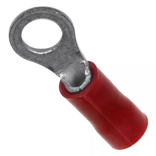 AMP - TE CONNECTIVITY TERMINAL, RING CRIMP, 8MM, RED, 31886 (Pack 10)