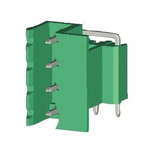 AMPHENOL ANYTEK TERMINAL BLOCK, R/A HEADER, 4POS, TH, EU0470500000G