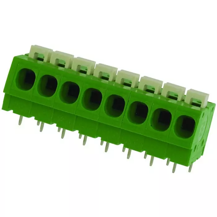 TE CONNECTIVITY Terminal Block, Spring, 8 Position, 30-12Awg, 1986712-8