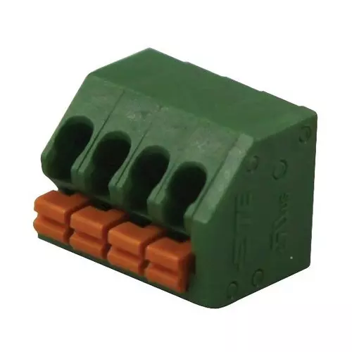 TE CONNECTIVITY Terminal Block, Wire To Board, 4Pos, 20-14Awg, Green, 1-2834011-4.