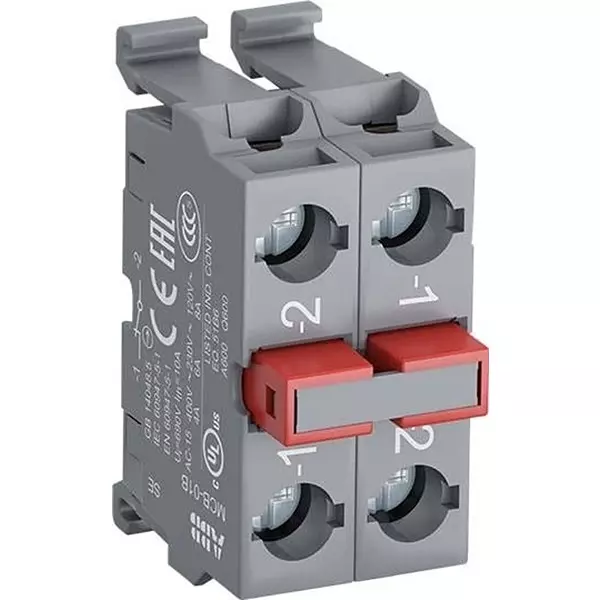 ABB 2 NC Contact Block for Enclosures, MCB-02B