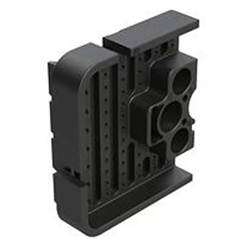 AMPHENOL SINE/TUCHEL Wedgelock, Right, 51 Pos, Black, Awb-51Pbr