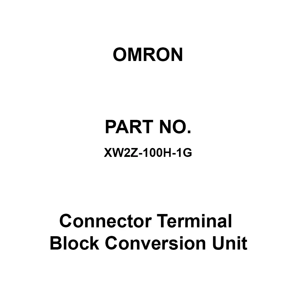 Omron Connector Terminal Block Conversion Unit AC 125, DC 24 V Rated Voltage, XW2Z-100H-1G