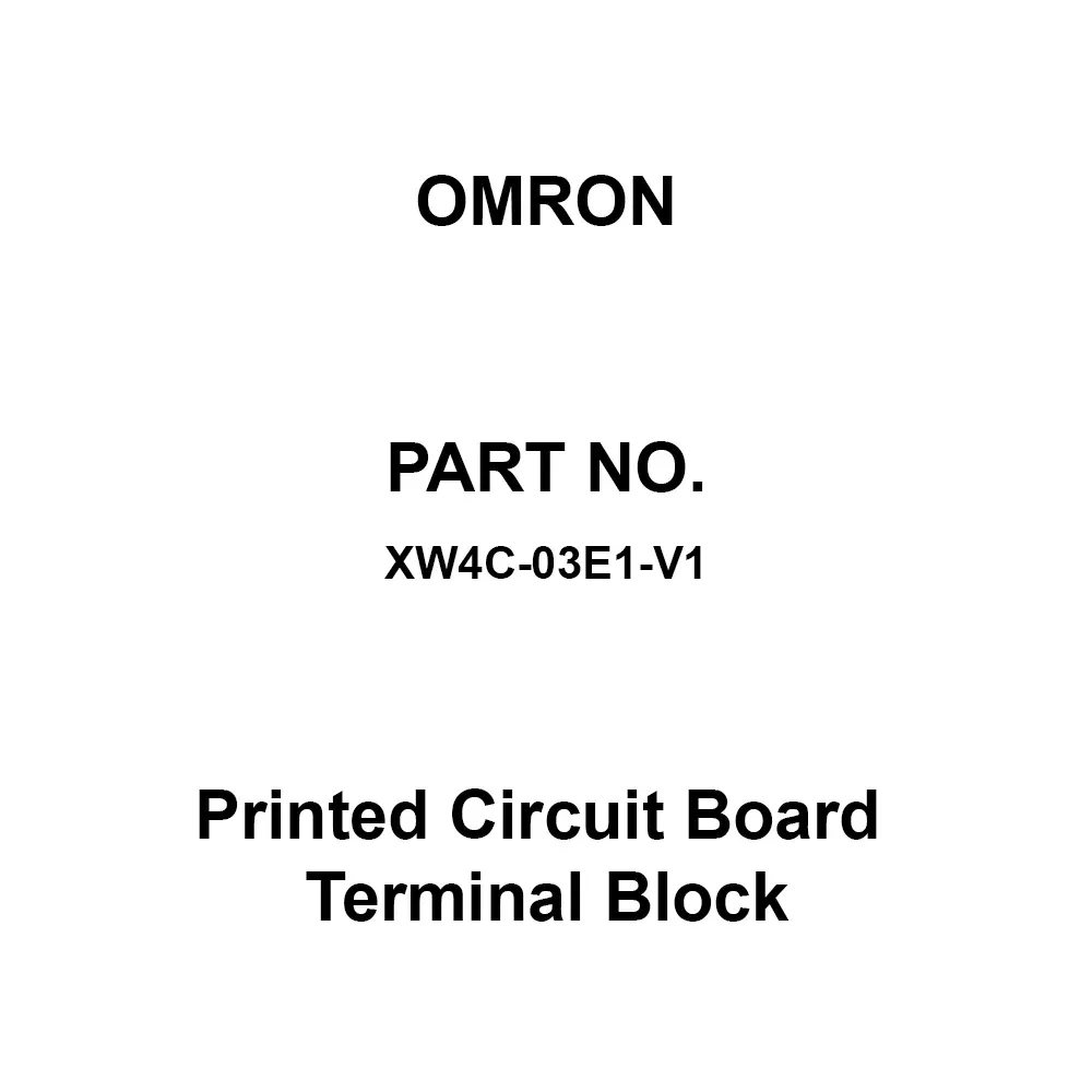 Omron Printed Circuit Board Terminal Block 5 mΩ or more DC 500 V, XW4C-03E1-V1
