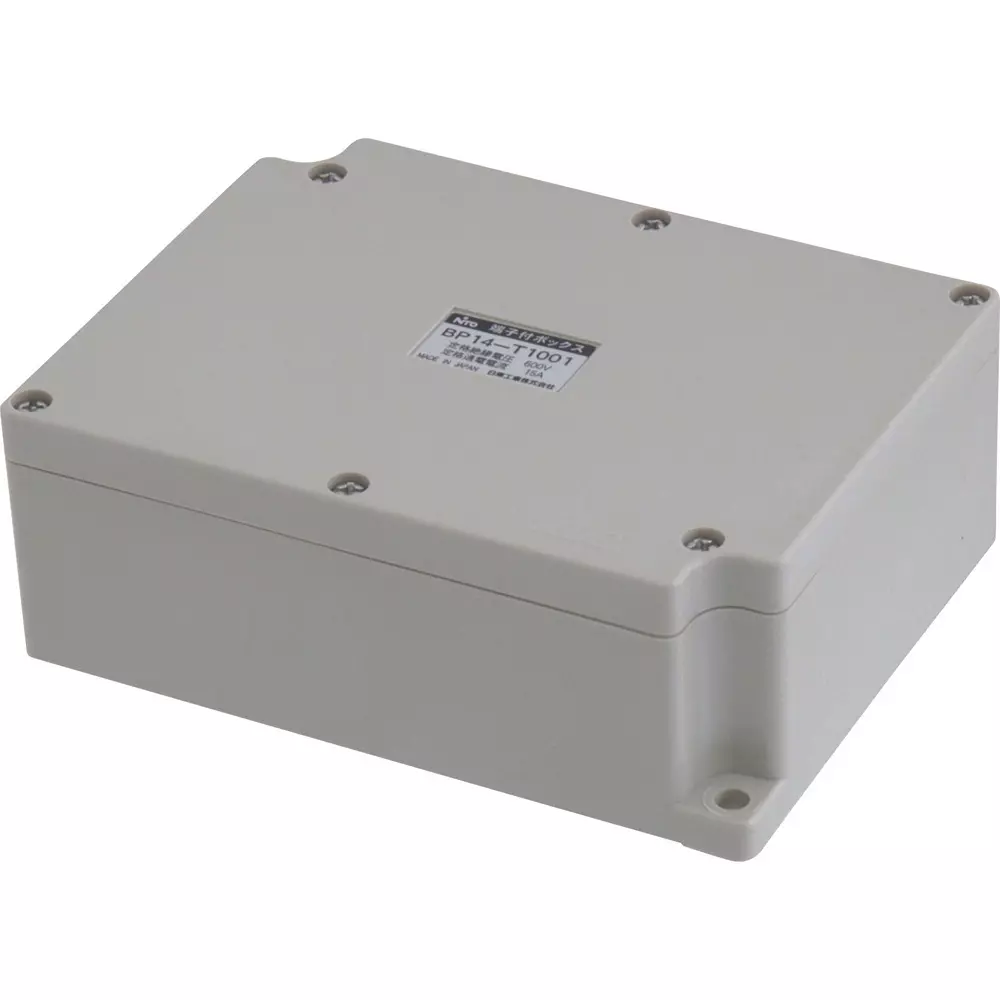 NITTO KOGYO Terminal Block Box Reinforced PBT Body: Light beige (5Y7/1), BP14-T1001