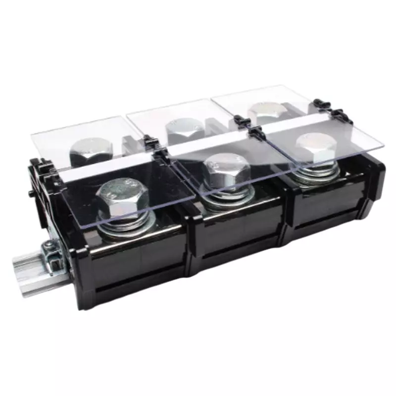 Toyo Giken Assembly Terminal Block Self-Up 1 Stage 61 mm Spacing C Type 20 mm Rail 2 Pole, ATL-600-2P