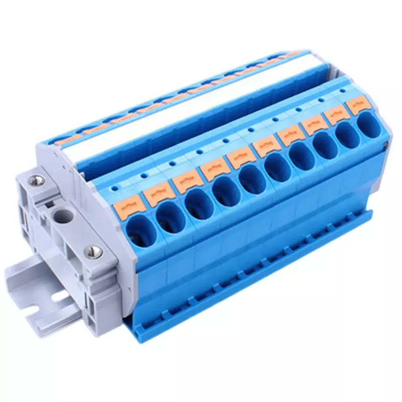 Toyo Giken Assembly Terminal Block 1000 V Spring Lock 1 Stage Blue 60 Pole, VTXL-16/2BL-60P