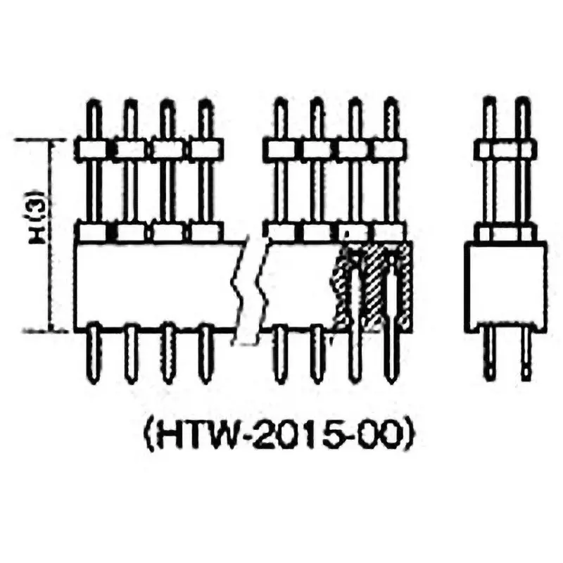 HIROSUGI Stacked Terminal 6 No. of Pins 2 mm Cell Spacing, HTW-2015-03 (Pack of 10)