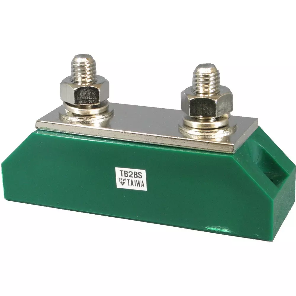 Taiwa Electric Industry Terminal Block 300 Amp Rated Current Green, TB2BS-G