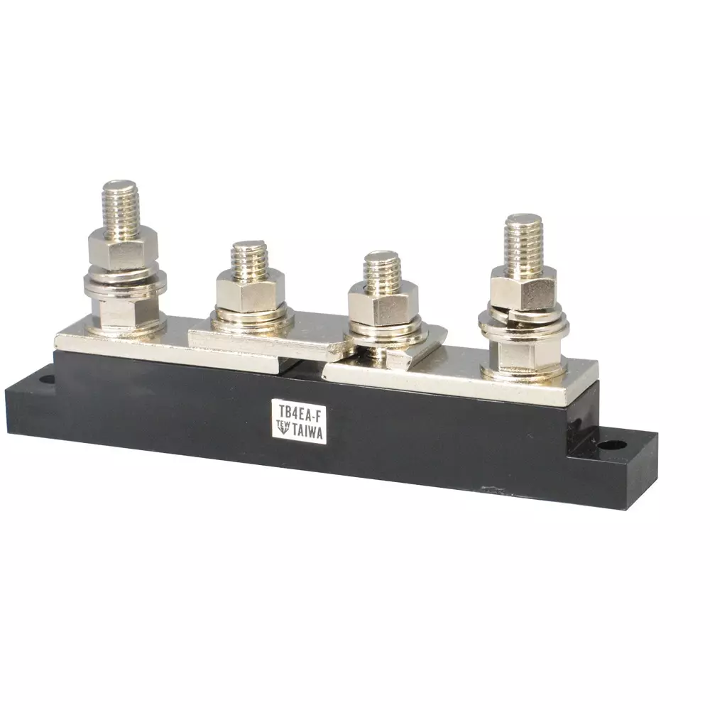 Taiwa Electric Industry Terminal Block 200 Amp Rated Current Black, TB4EA-FBN